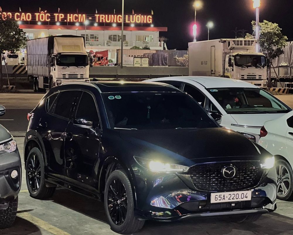 Our Mazda car at Trung Luong freeway