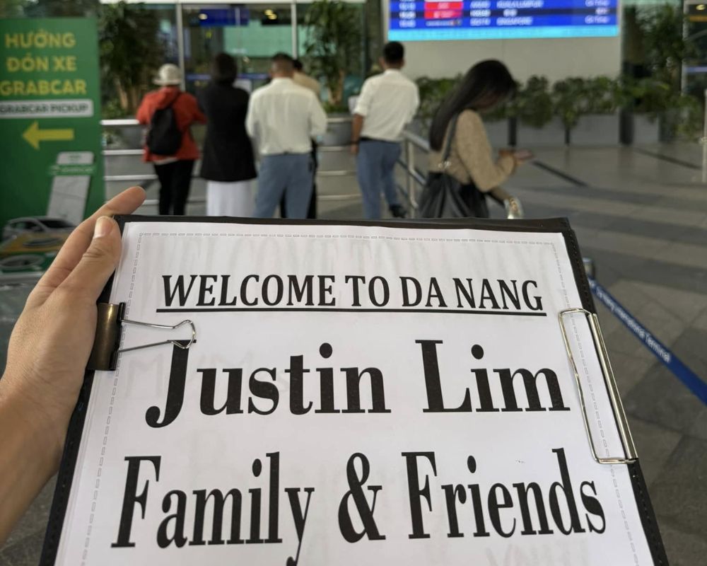 Our welcome board to Danang