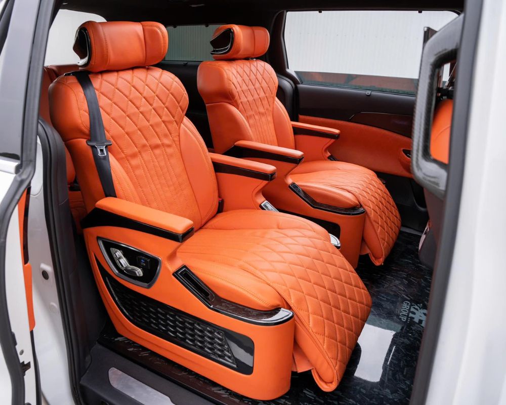 Featuring comfortable reclining leather seats