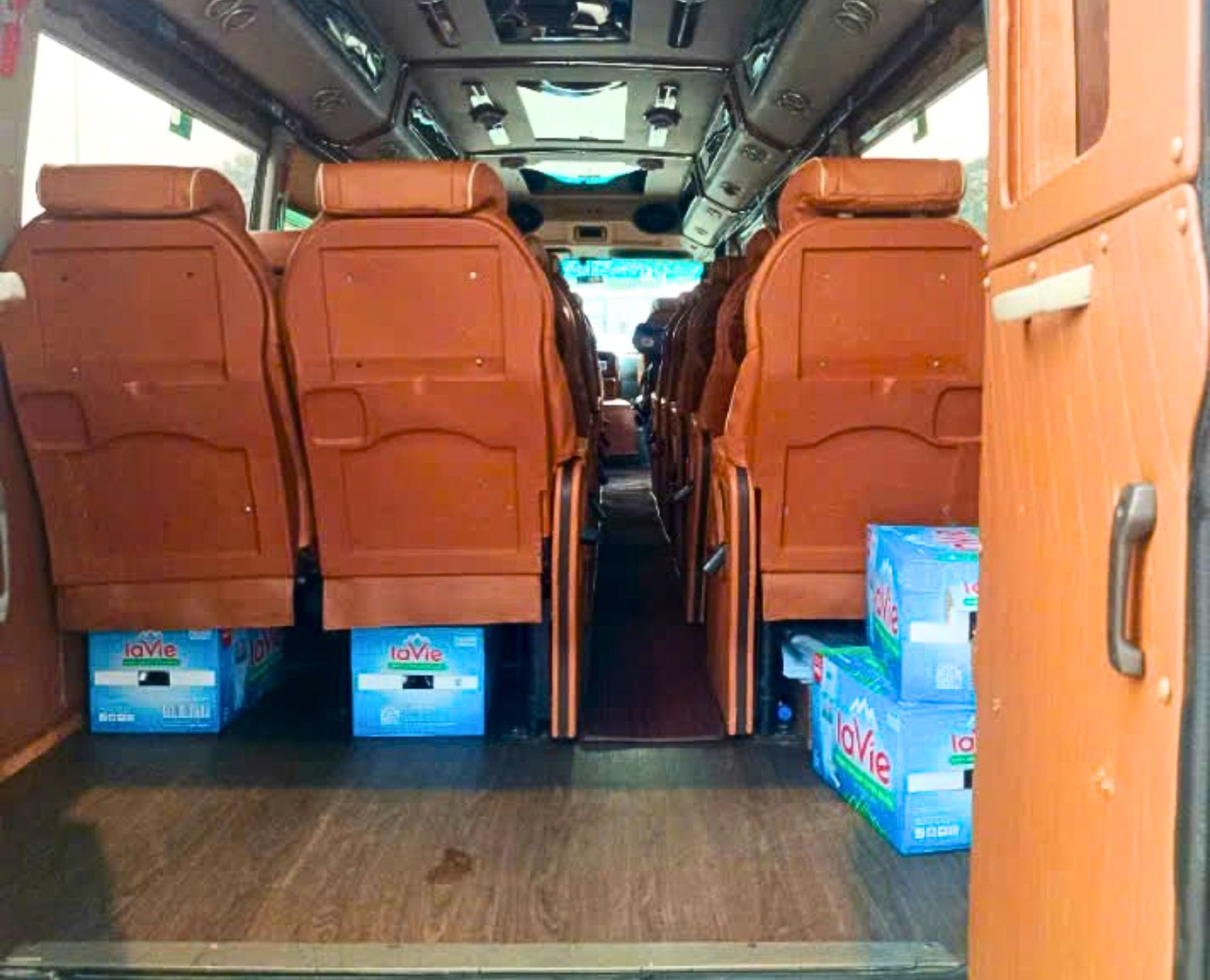 Spacious-luggage-compartment-and-rear-seating-of-a-19-seat-Fuso-Limousine
