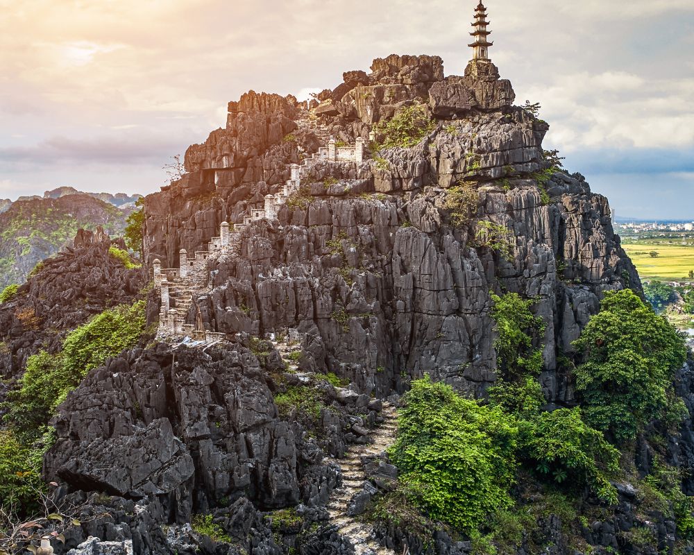 Mua Cave mountai sunset view in Ninh Binh