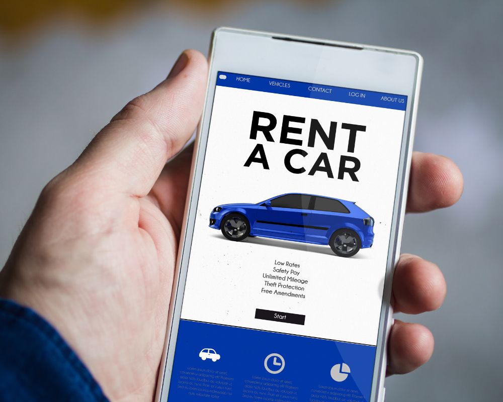 You can rent a car online to save time