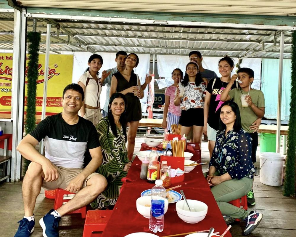 Enjoy local cuisine at small stalls