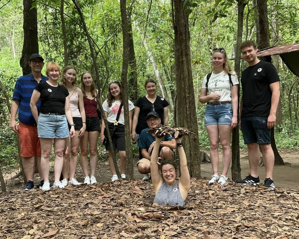 Crawl through the tunnel at Cu Chi