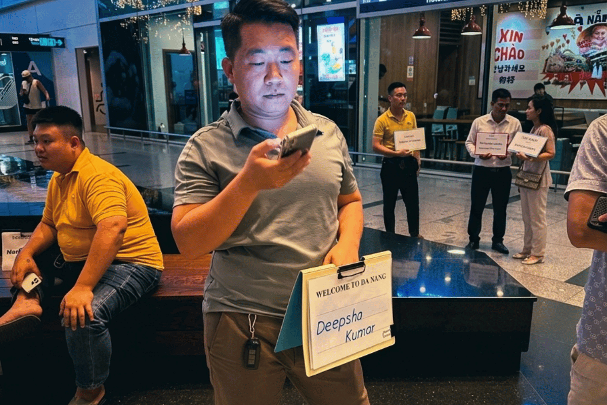 Driver-is-checking-the-flight-on-radar-app