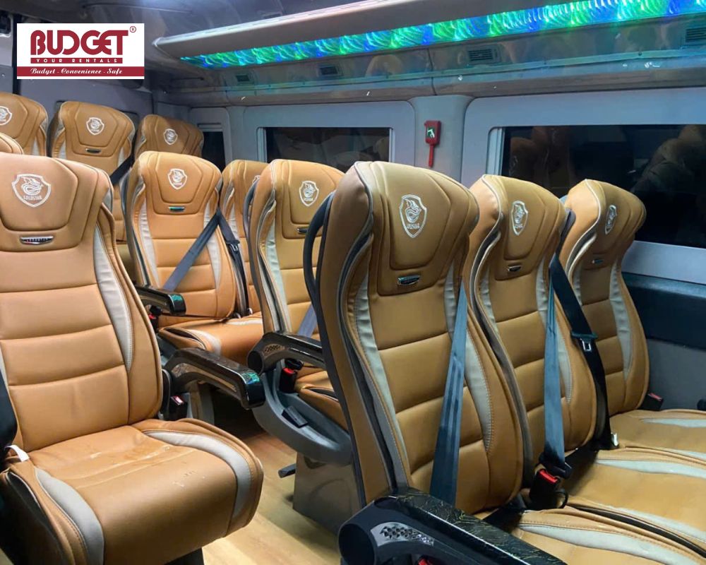 Luxurious-interior-of-a-VIP-limousine-passenger-van-featuring-premium-brown-leather-seats