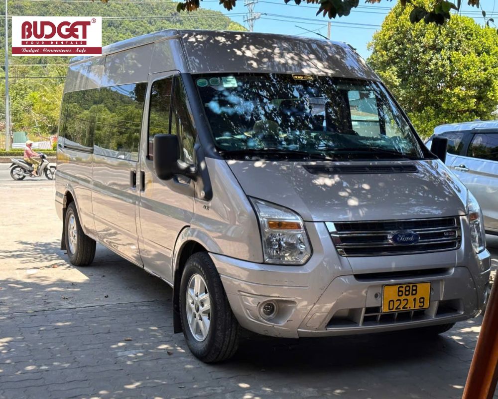 Our-16-seat-Ford-Transit-parked-on-the-street-at-Ha-Tien