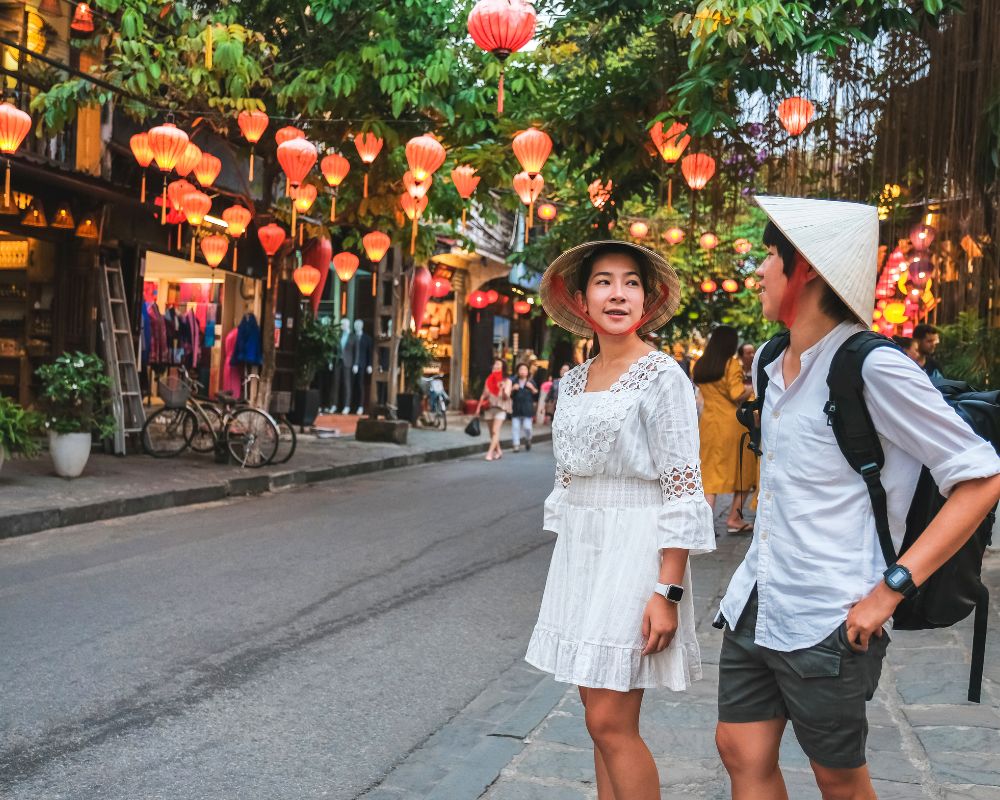 Travel couple at Streets of Hoi An