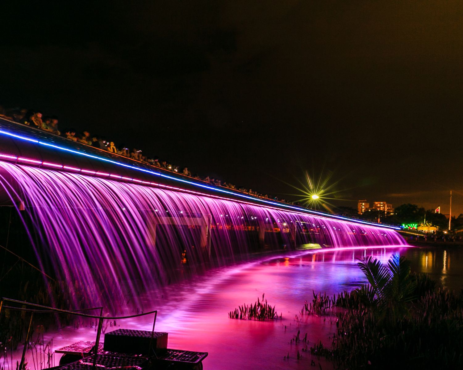 Starlight Bridge in night, HCM City