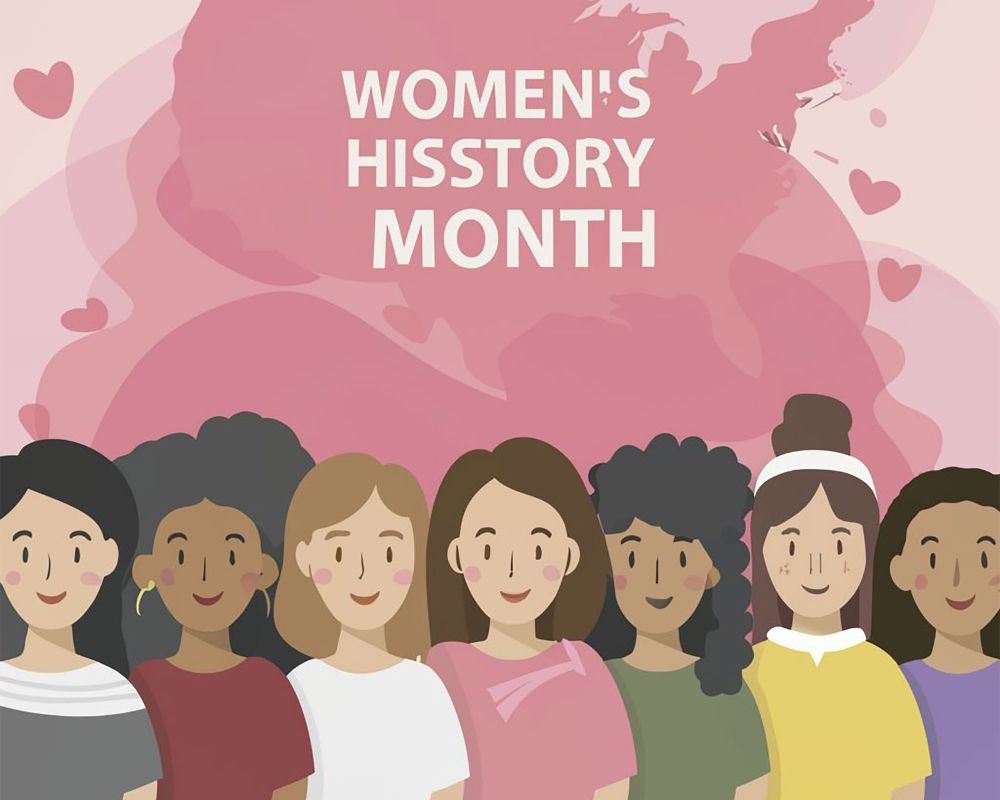 Womens history month on March 8th